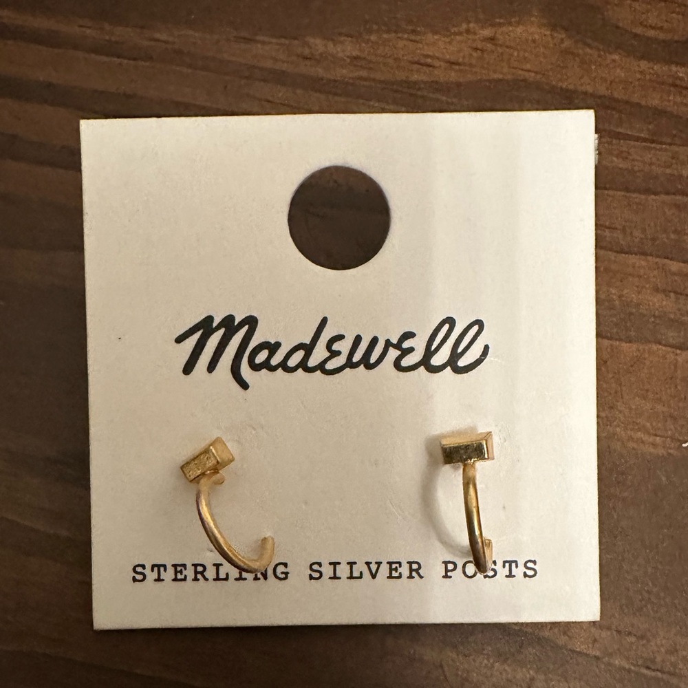 MADEWELL sterling silver we post earrings